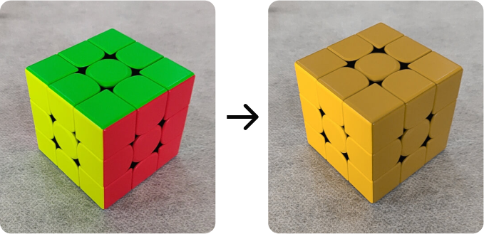 Image 1: Normal Vision vs. Simulated Deuteranopia (Before and After)