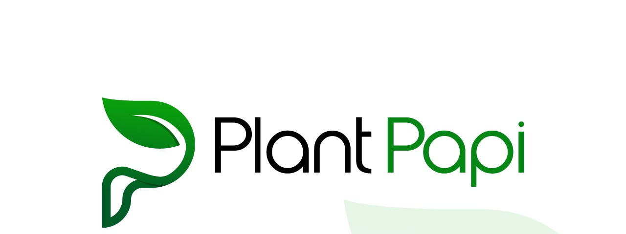 Letter P Green Leaf Logo