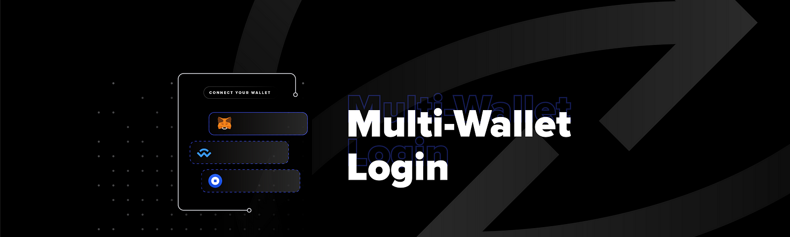 Available login wallets include Metamask, WalletConnect, and Coinbase Wallet.