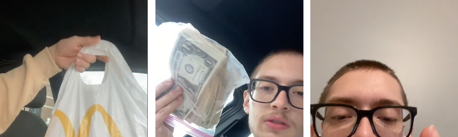 Man finding money