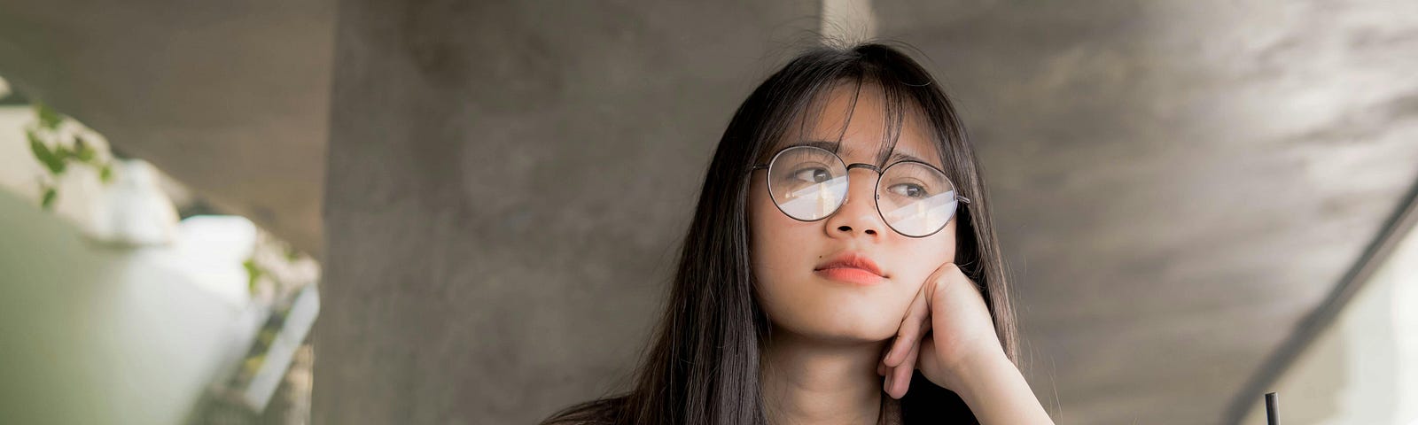 Woman in Brown Top Waiting