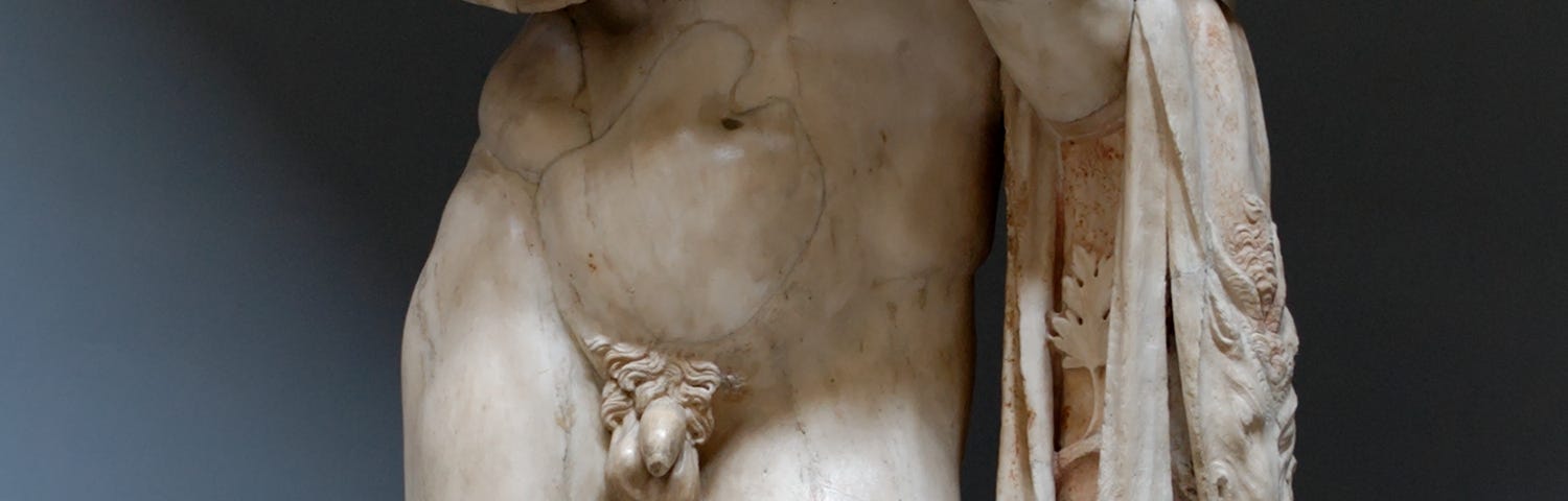 Silenus with Dionysos.