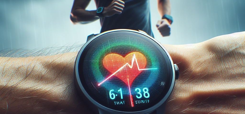 Heart Rate during running : Image Credit: Bing AI