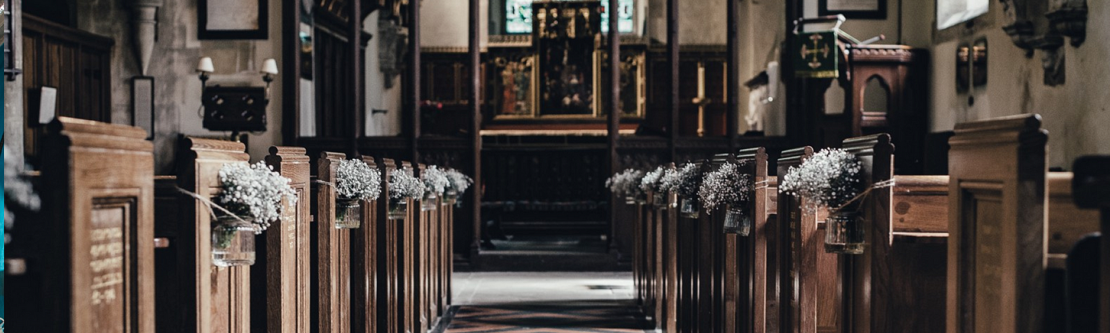 The interior of a church, modified with a 70 in the bottom right corner.