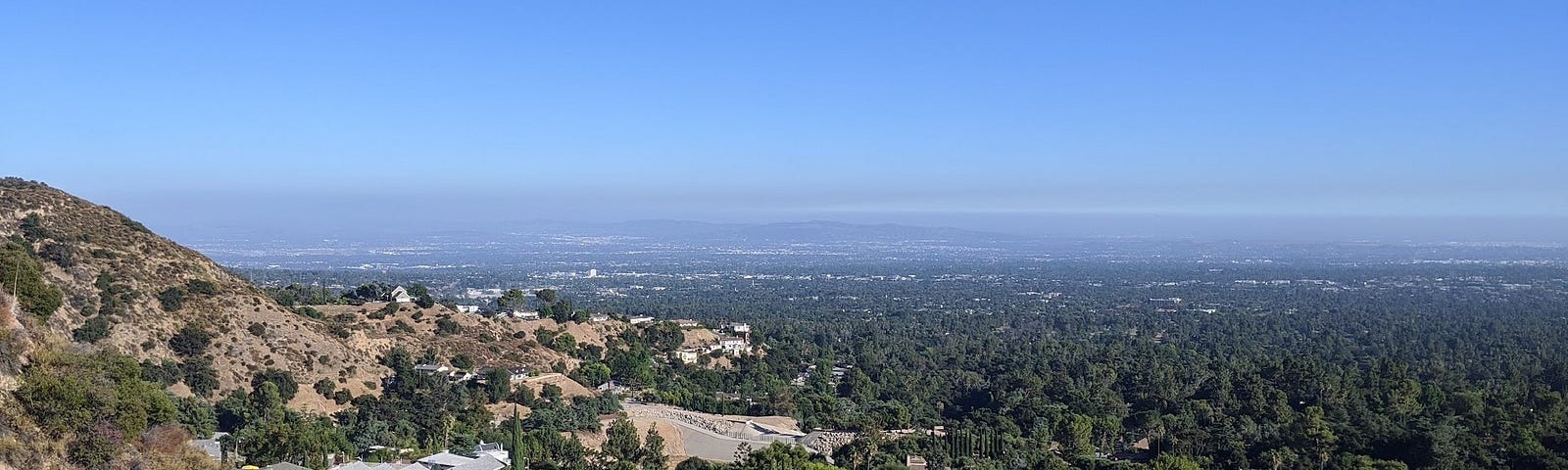 View of homes from hillside.