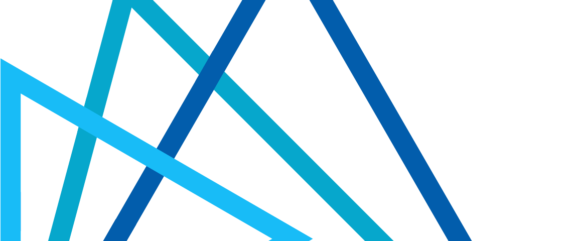 Three nested triangles in different shades of blue that together made up the FCA logo.