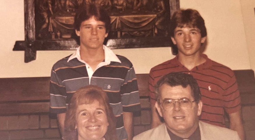 Family photo mom, dad, brother Scot and me.