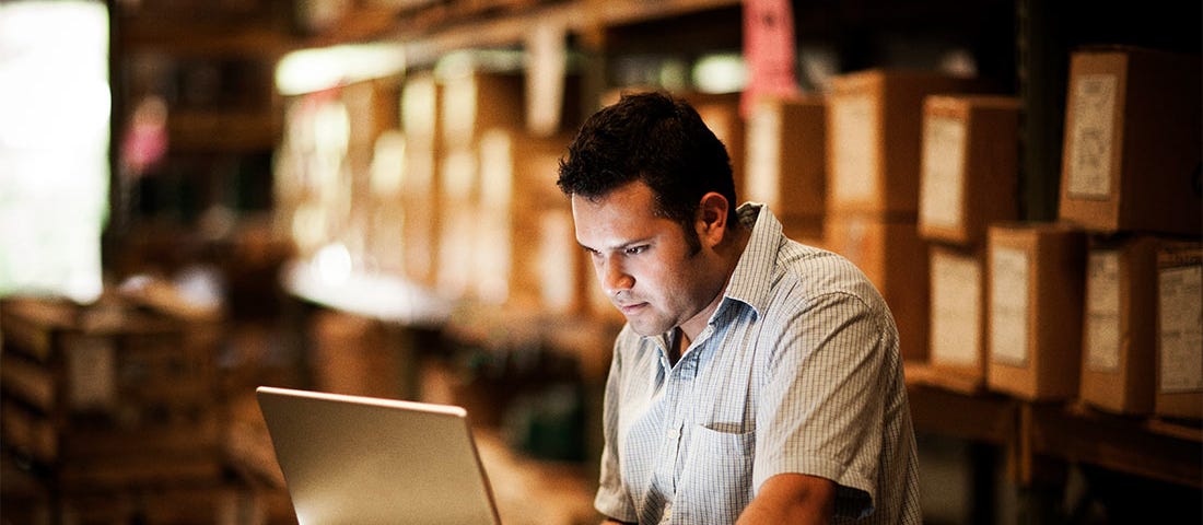 Man in warehouse carrier lifecycle