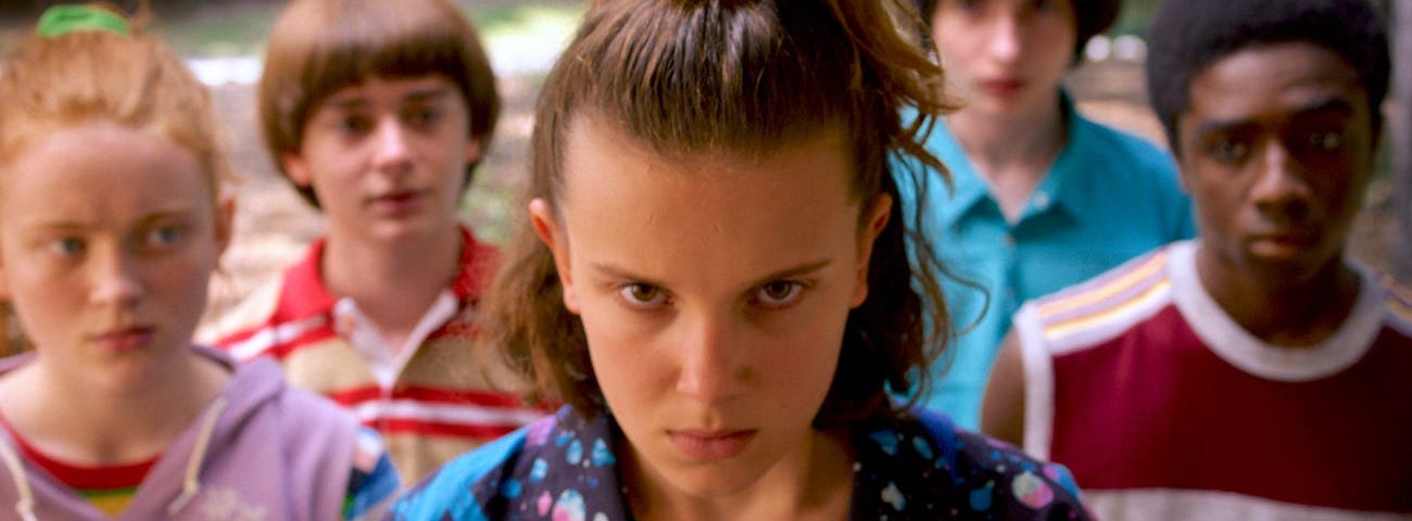 Eleven and the crew on Netflix’s “Stranger Things 3.” Netflix