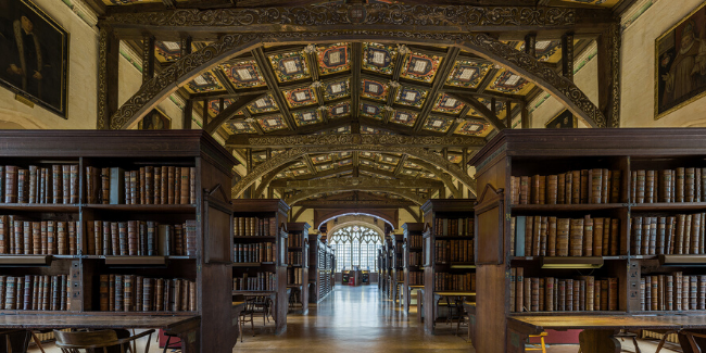 inside of a library