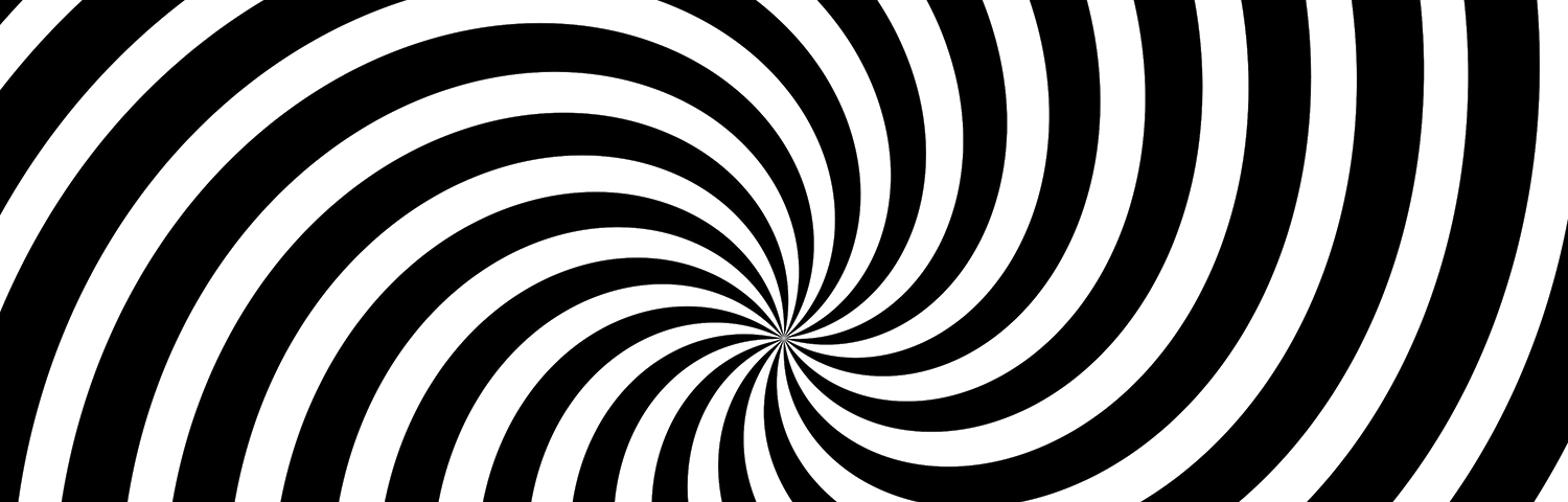 Black and white spiral.