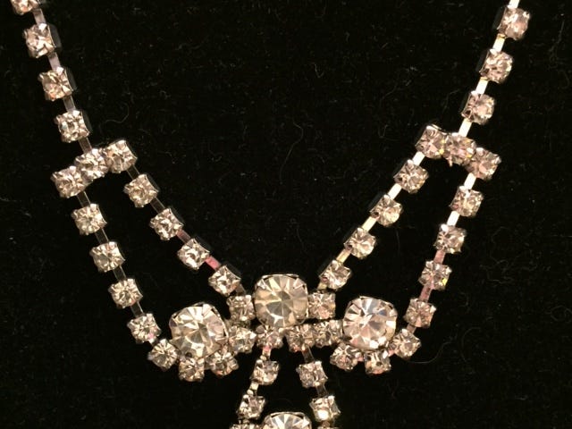 Rhinestone necklace photo by Deborah Camp