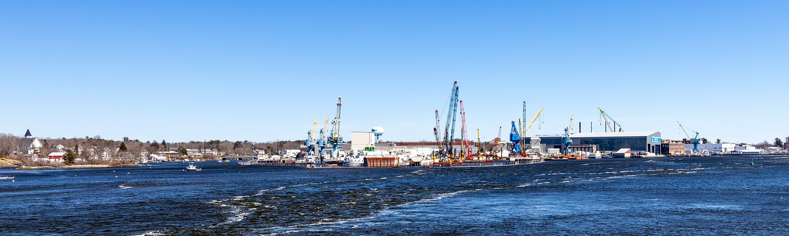 Photo of the Navy Shipyard in Portsmouth, New Hampshire