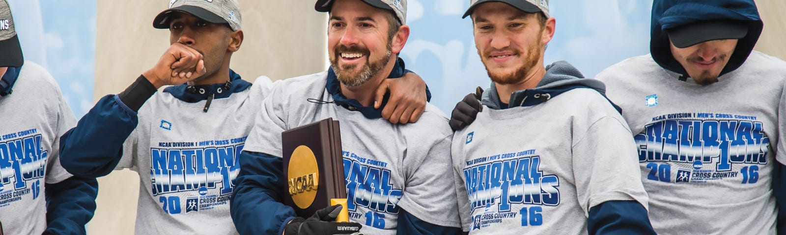 NAU Cross Country team winning the 2016 NCAA Division 1 cross country national championship