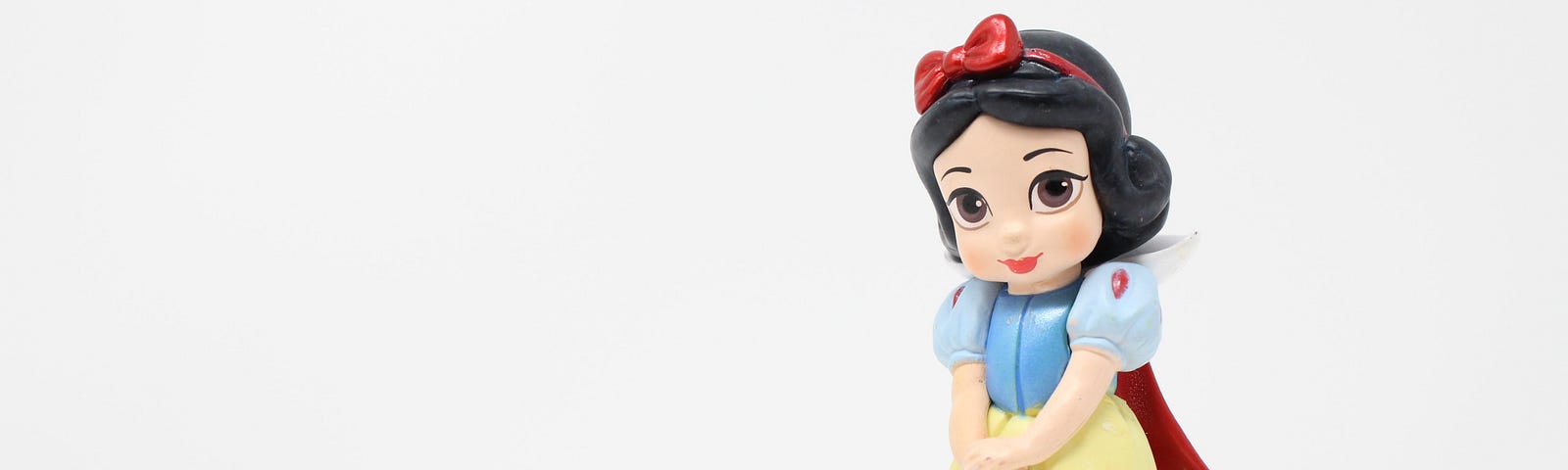 Figurine of Snow White in white background