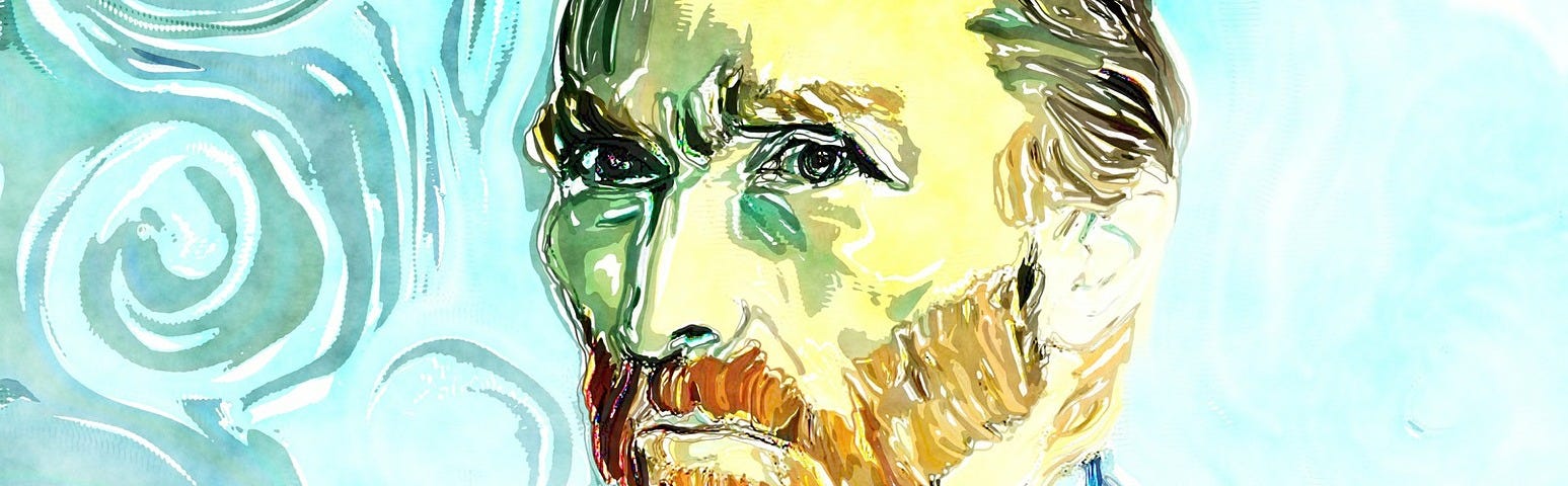 watercolor of Vincent Van Gogh