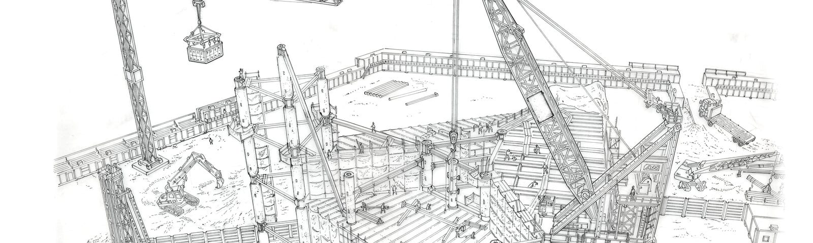 Строители схема. Башенные краны вид снизу вектор. Башенный кран Revit. Стройка чертежи. Зарисовка стройки.