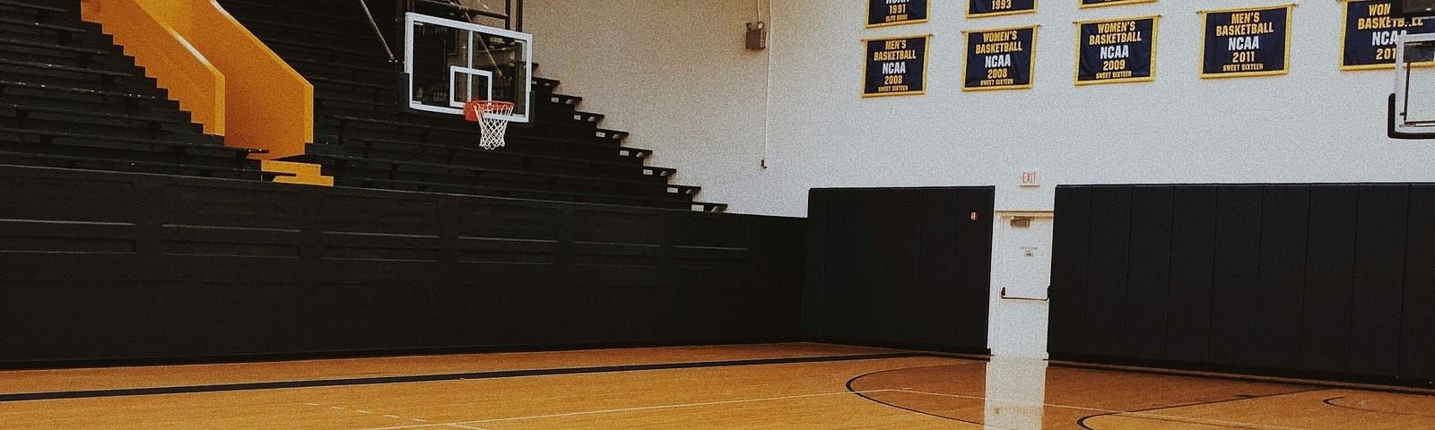 The gym was barren for our most recent basketball game.