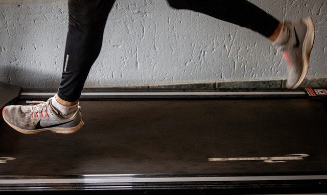 Woman on treadmill