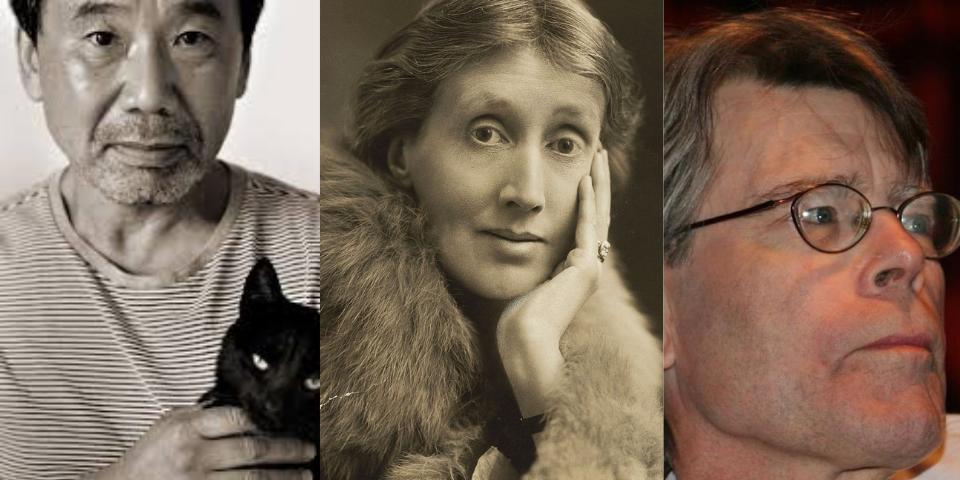 Haruki Murakami, Virginia Woolf, Stephen King