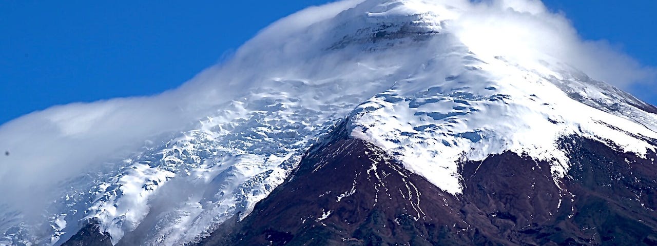 Cotopaxi volcano in Andes mountains, Ecuador.