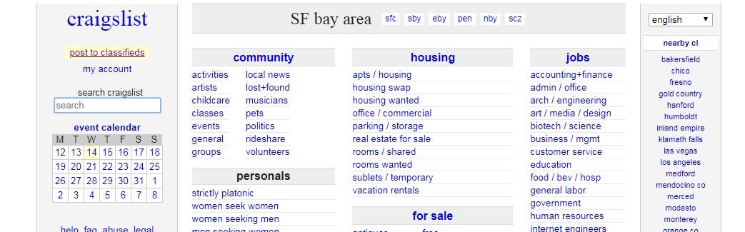 Craigslist: Usability Testing and Redesign Suggestions. 
