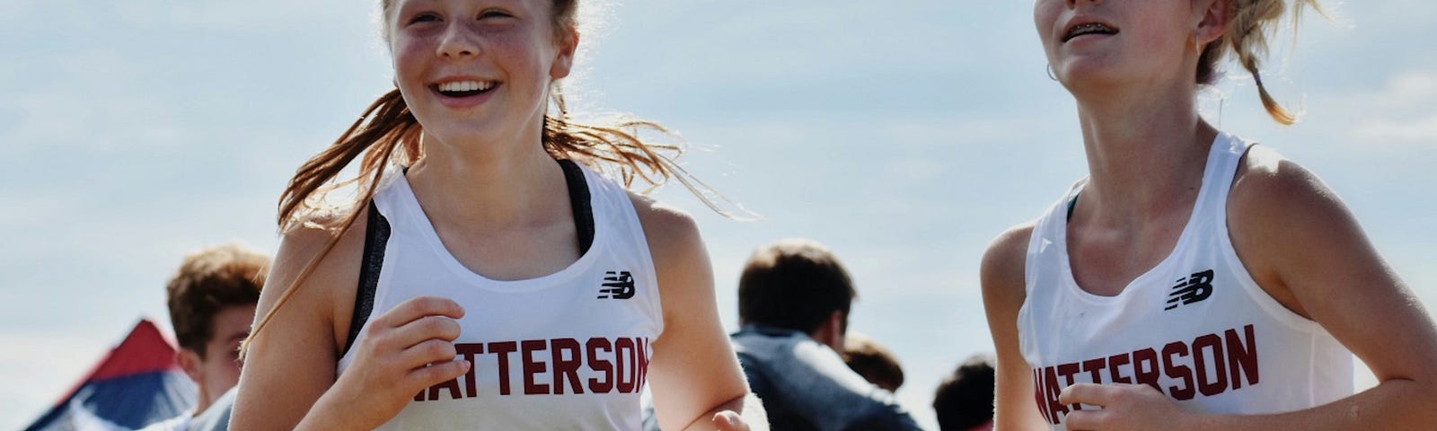 Two happy runners