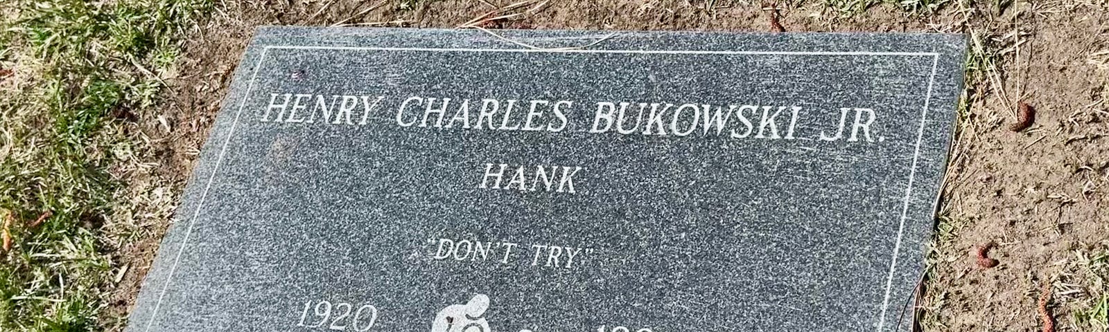 Bukowski’s Marker/ Grave. Photo by Mark Tulin