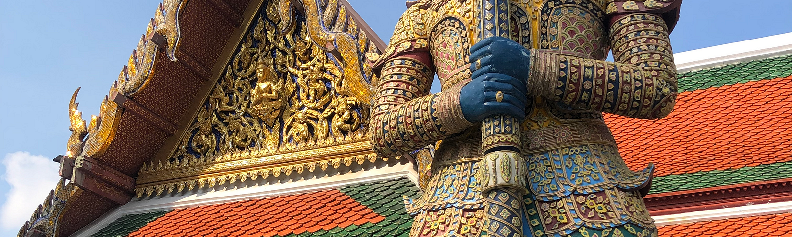 A Demon Guardian at the gallery in the Bangkok Grand Palace