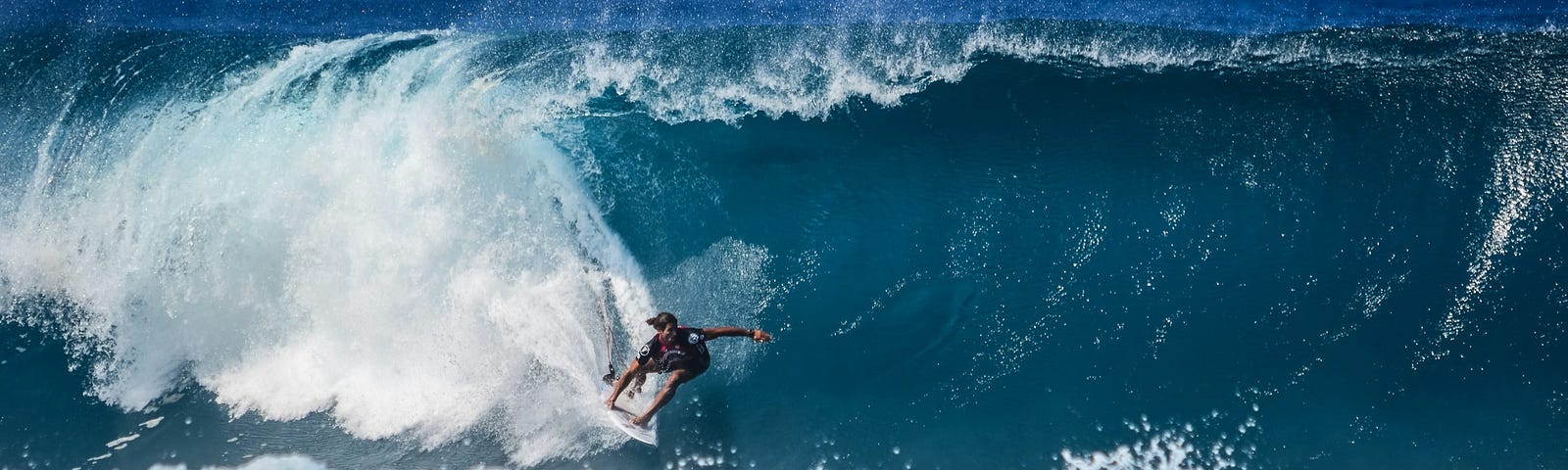 Man surfing a wave