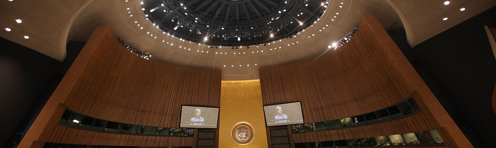 Hillary Clinton addresses the UN general assembly in New York.