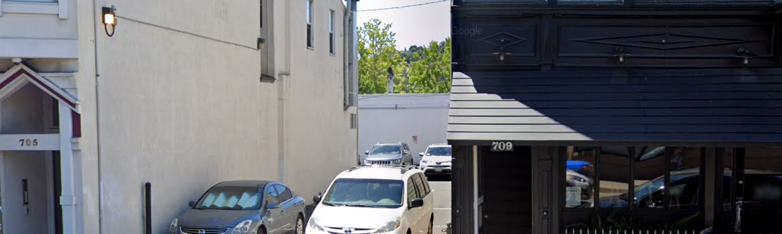 A parking lot on the 700 block of 4th Street in San Rafael, California, near where Ashley Yamauchi’s body was discovered