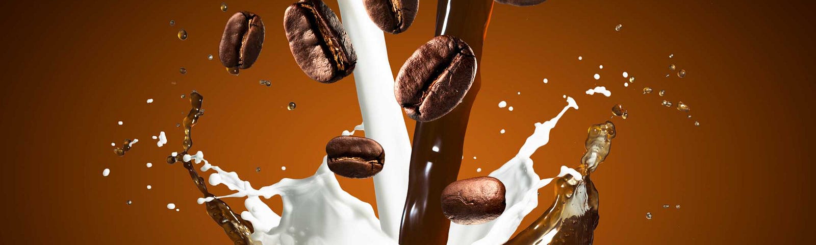 Coffee Splashes with Coffee Beans