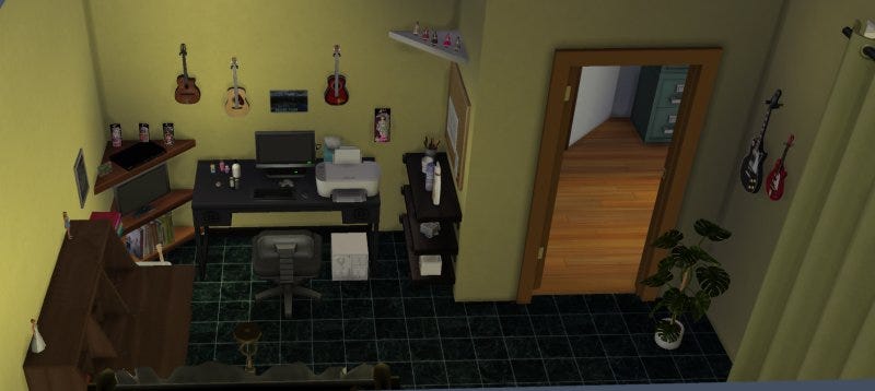 Screenshot of My Home Office from The Sims 4