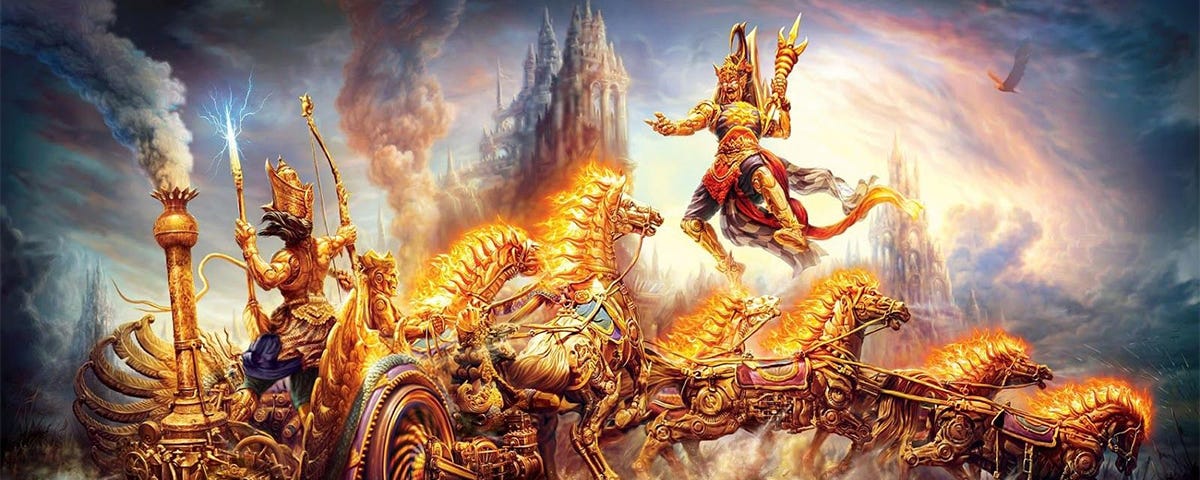 The war of Mahabharata. Credits: Bhaktivedanta Ashram