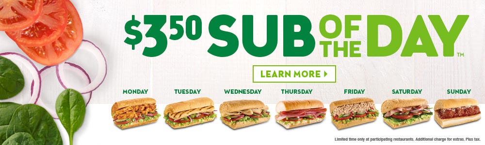 Subway Sub Of The Day 2020 United States English By Faraz Abbas Medium