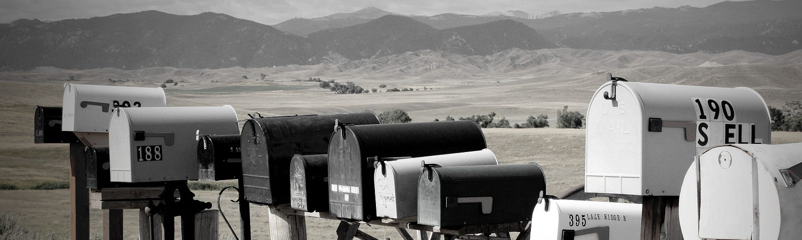 mailboxes on the side of the road