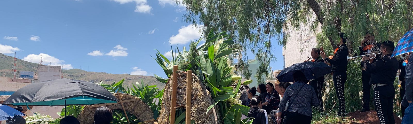 A scene from a Mexican funeral.