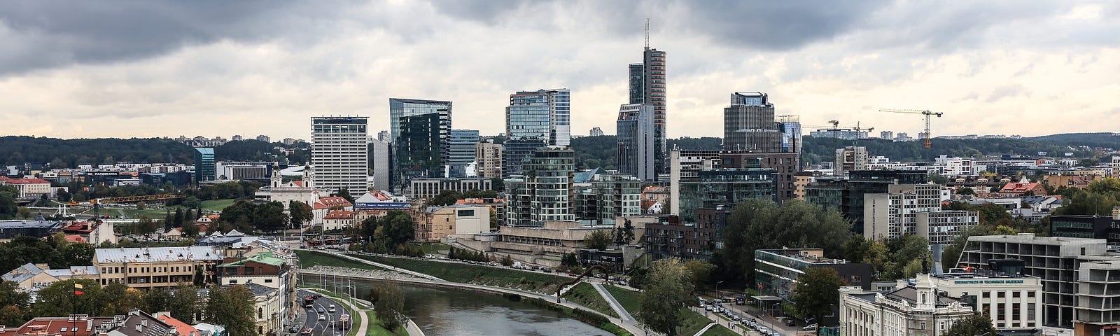 The business district of Vilnius, Lithuania, October 4, 2023. Photo by Oliver Berg/Reuters