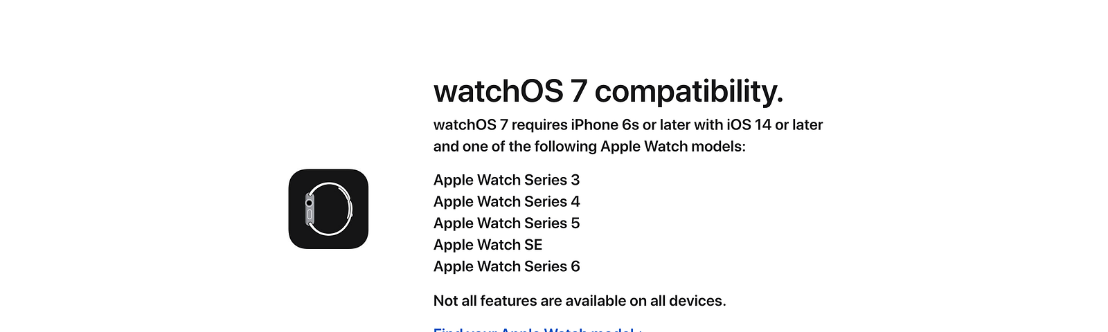 watchos 7 iphone 6