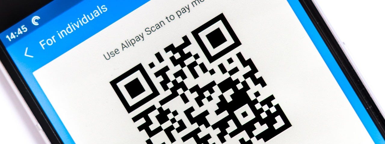 IMAGE: a smartphone with an Alipay payment screen