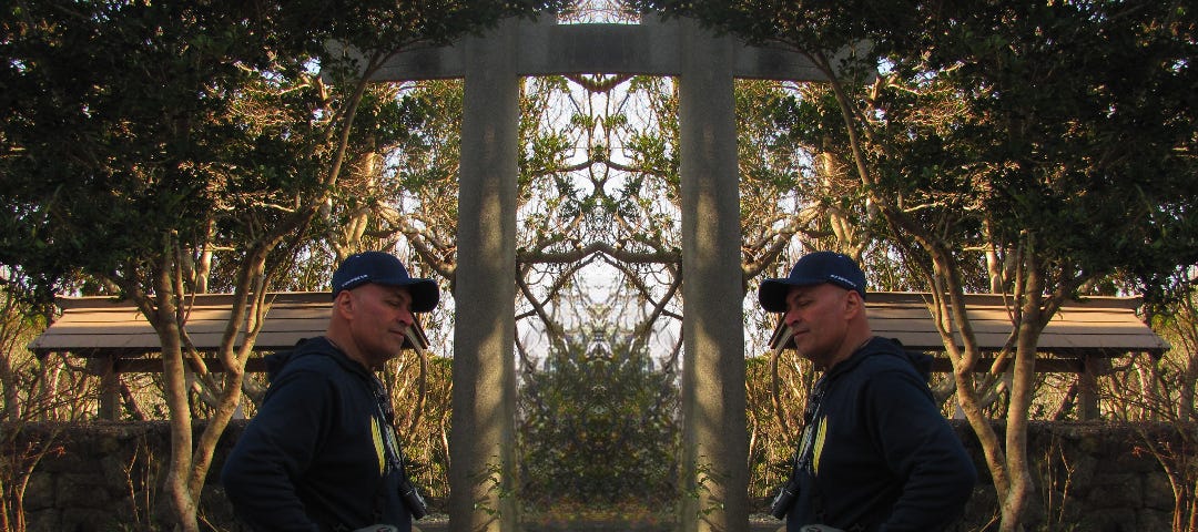 Photograph of author Len Varley in Taiji, Japan near The Cove