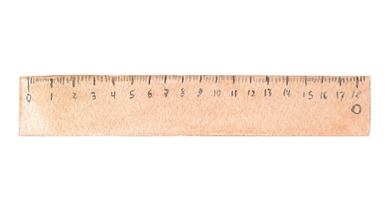 A Beige Watercolor Ruler