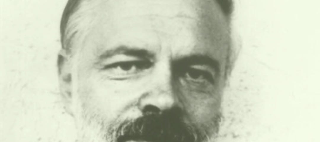 Philip K Dick against a modified background