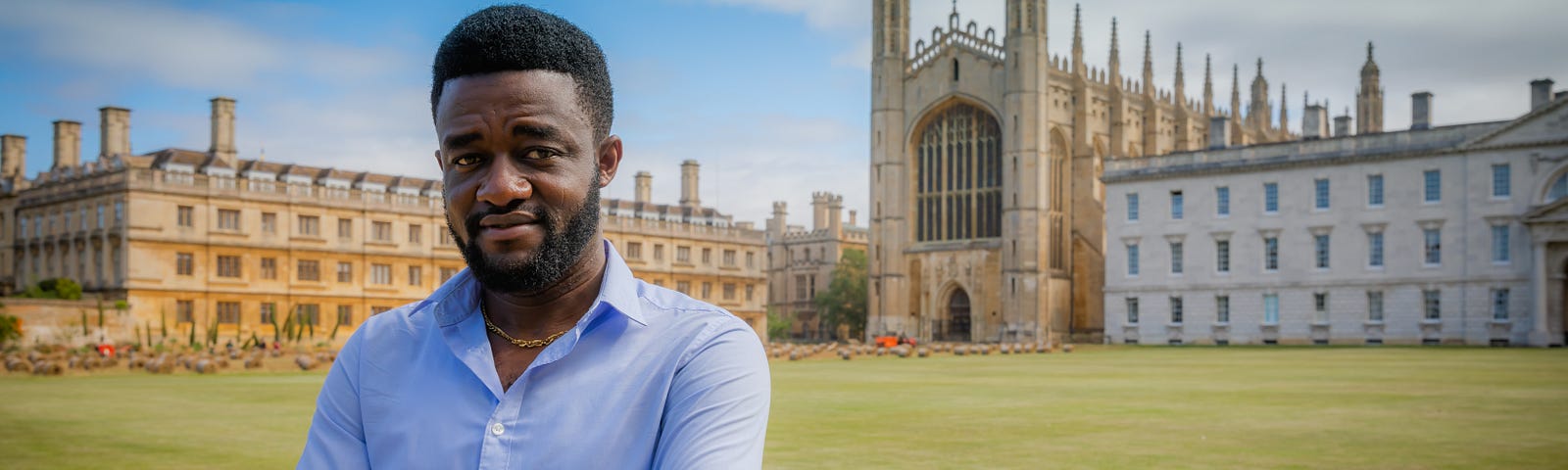 David standing outside King’s College