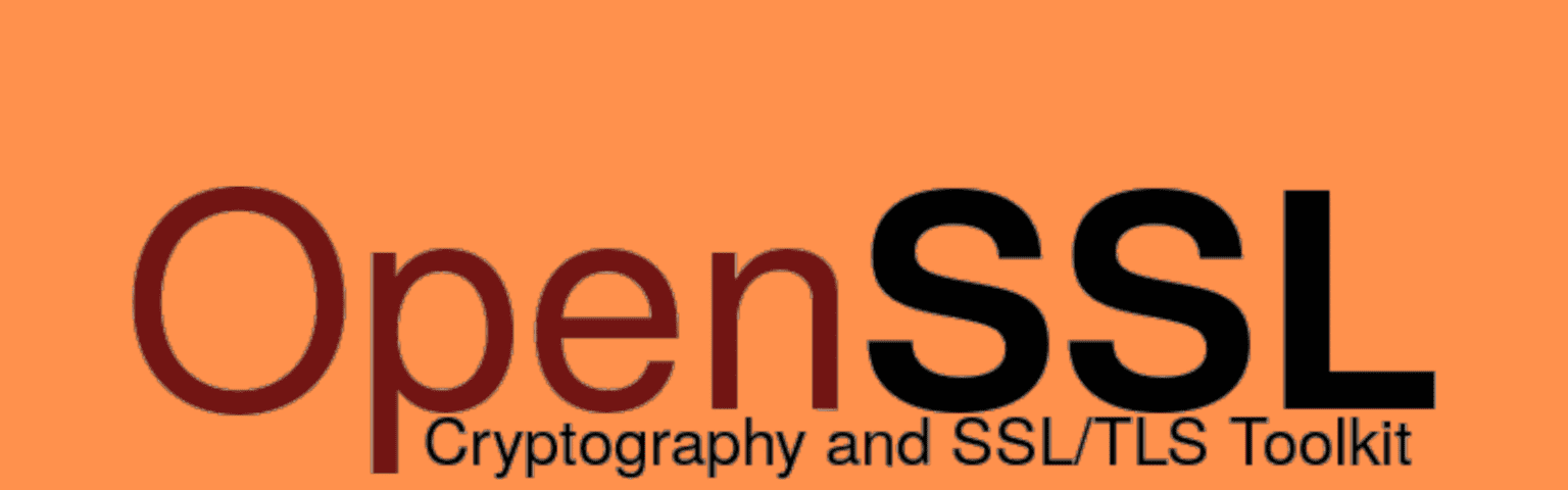 OpenSSL Crytography and SSL/TLS Toolkit text on an orange background