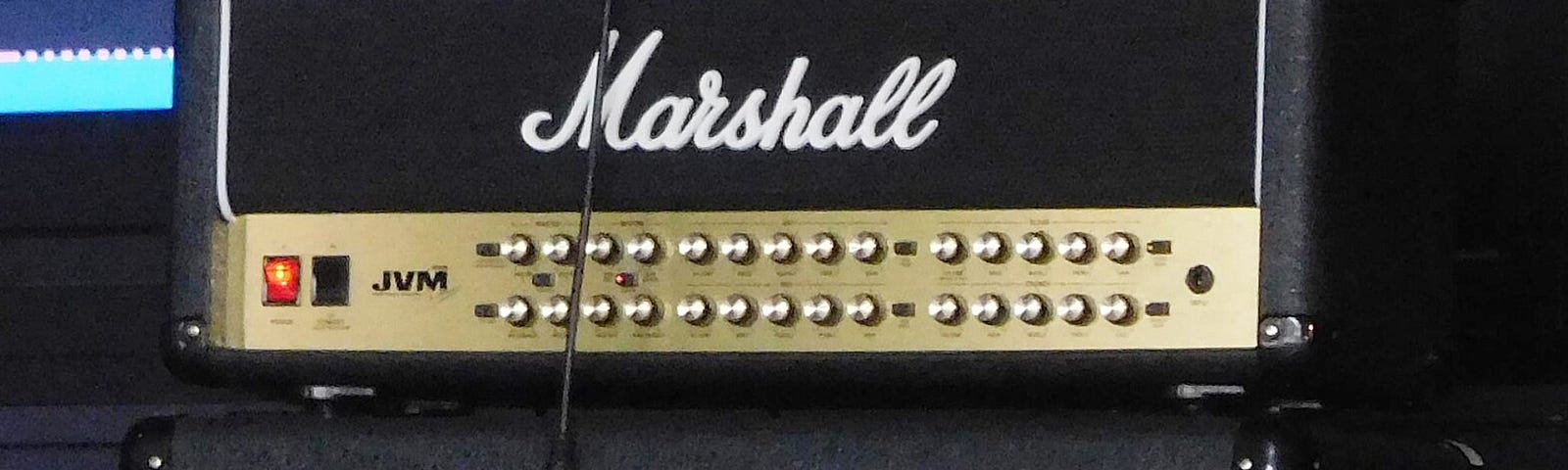 Marshall guitar amplifier.