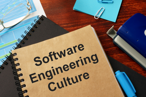 A picture of a booklet that says “Software Engineering Culture” on the front cover.