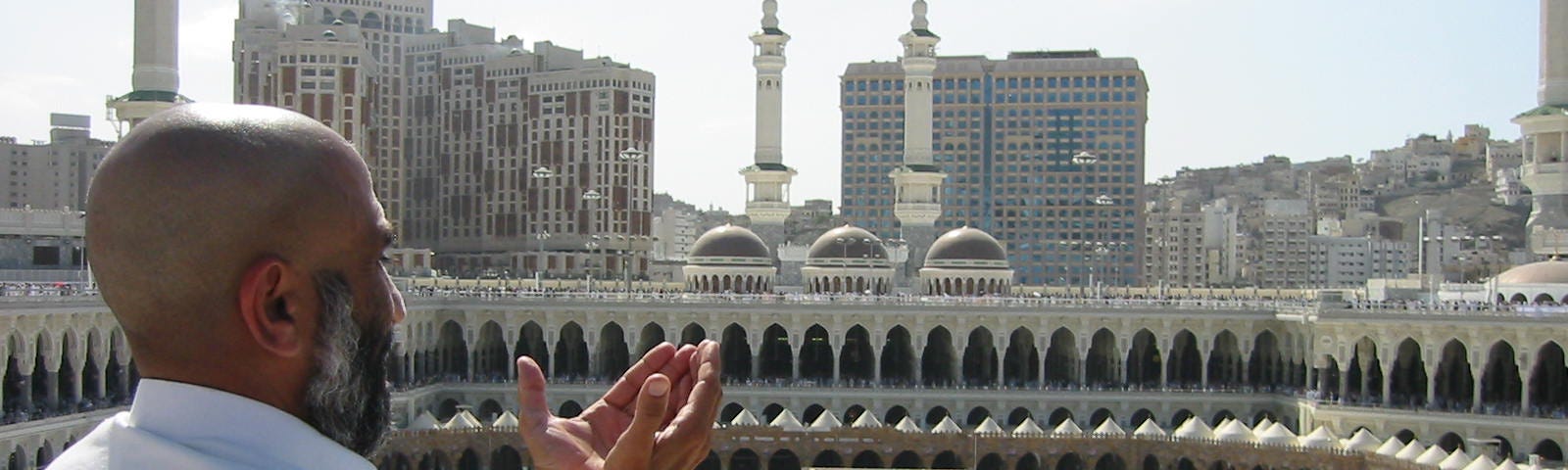 Supplicating Pilgrim at Masjid Al Haram. Mecca, Saudi Arabia