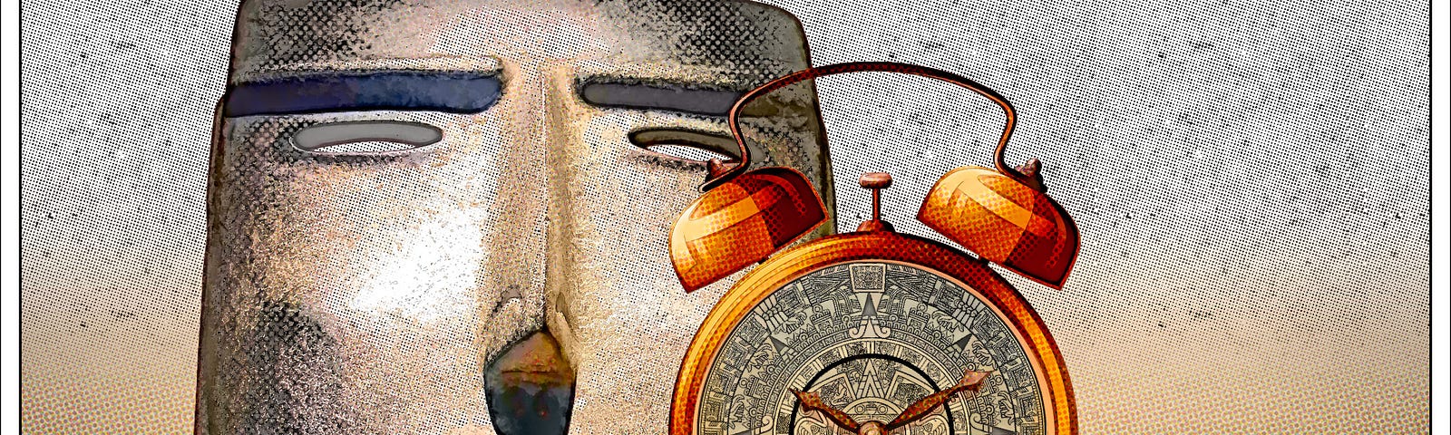 Alarm clock with Mayan Calendar for face